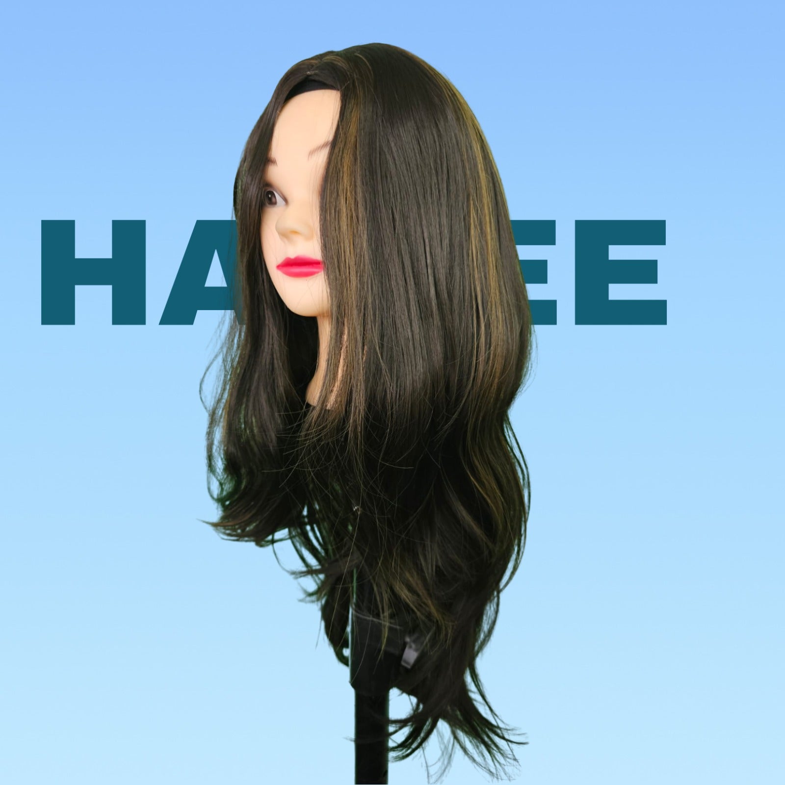 Full Head Wig Dark Brown Streaks - Premium Full Head WIG from Hairee - Just Rs.6450! Shop now at Hairee
